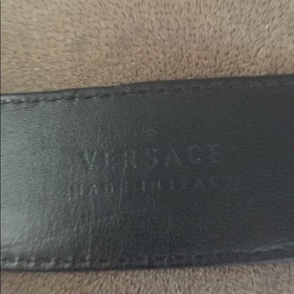 Black Versace Belt Gold buckle